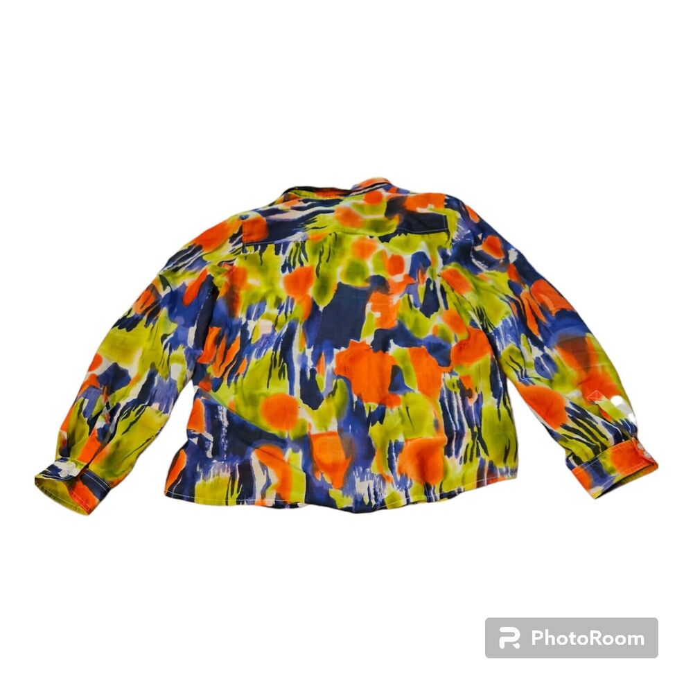 Calvin Klein Polyester Multicolored Collared Long… - image 7